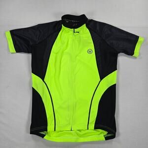 NWT Canari‎ Killer Yellow Short Sleeve Coronado Cycling Jersey Men's Size Large